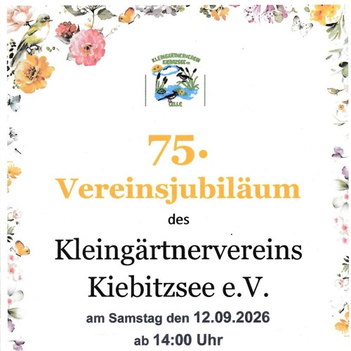 75 j&auml;hriges Vereinsjubil&auml;um KGV Kiebitzsee